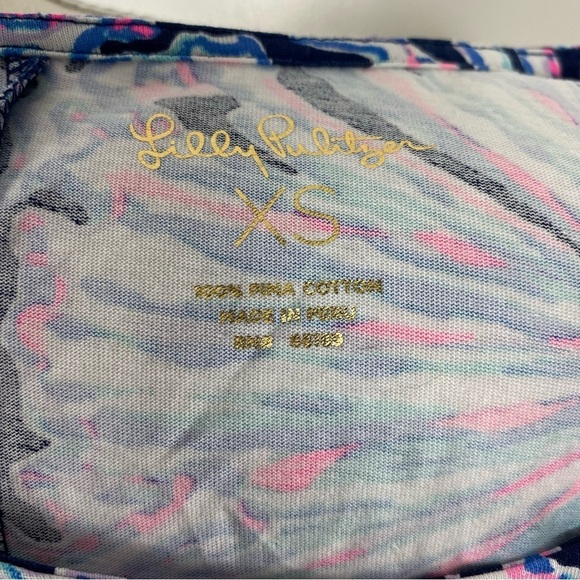 Lilly Pulitzer LUELLA DRESS XS Deep Sea Nav Shells Bells - Picture 8 of 9